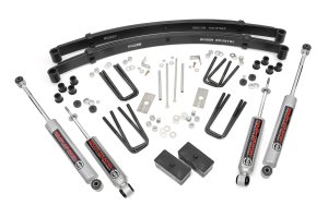 Toyota Pickup Suspension Lift Kit - Front + Rear - Rough Country - 3 inch Lift Kit with Premium N3 Shocks and Front Leaf Springs - '84-'85